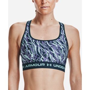 Under Armour Womens Activewear Print Cross Back Sports Bra Size X-Small